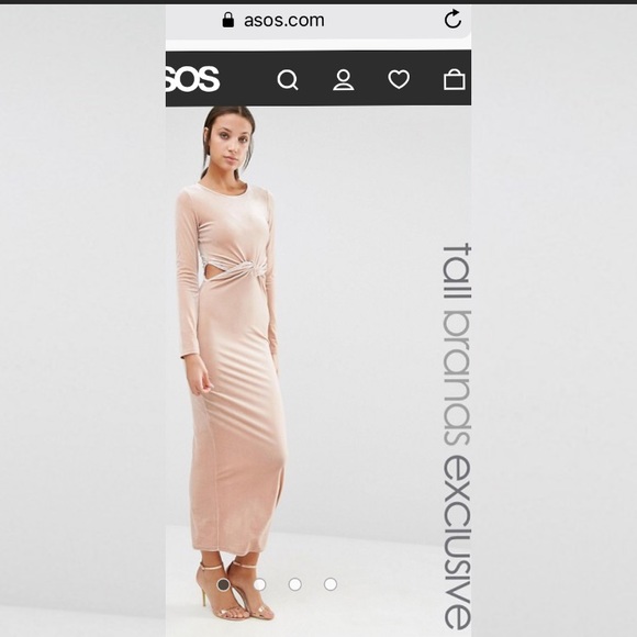 Velvet Cut Out Maxi Dress - Picture 3 of 5